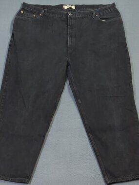 Levi's Jeans Men's Fits 48x29 Black 560 Loose Fit Tapered Leg Denim
